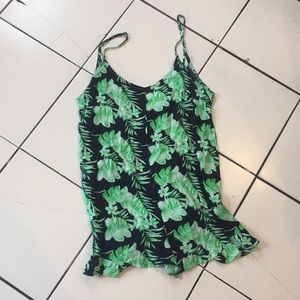 Tropical print romper
